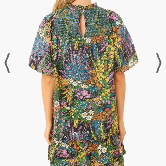 Banjanan Nicole Mini Dress Loki's Garden Black Floral Print - Picture 7 of 8